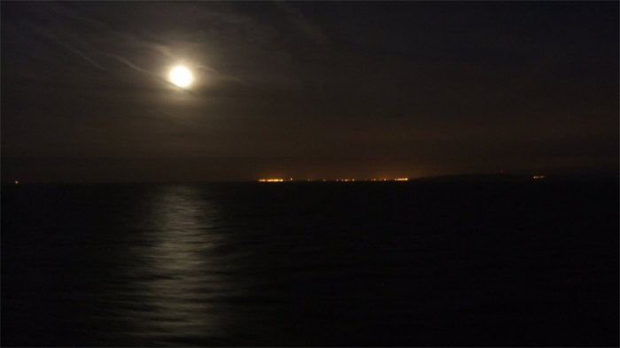 Fullmoon over Calais, France