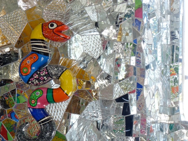 Artwork by Niki  de Saint Phalle at the Grotto at the Royal Herrenhäuser Gardens in Hannover, Germany.